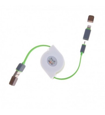 Cable enrollable 2 en 1
